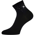 Kép LONKA Ponožky dámské elegantní FLITANA 03 s kamínky ČERNÉ (3 páry)