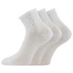 Kép LONKA Ponožky dámské elegantní FLITANA 04 s kamínky BÍLÉ (3 páry)