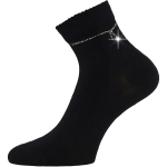 Kép LONKA Ponožky dámské elegantní FLITANA 05 s kamínky ČERNÉ (3 páry)