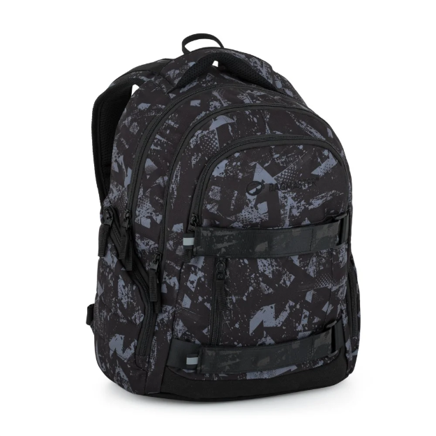 Kép Bagmaster NOMAD 25 B studentský batoh – černo-šedý Černá 30 l