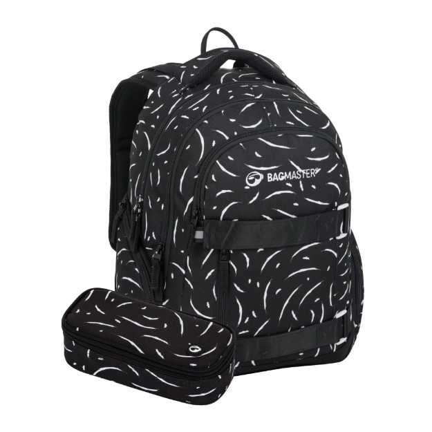 Kép Bagmaster NOMAD 25 A studentský set – černo-bílý Černá 30 l