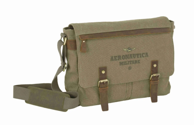 Kép Taška messenger Aeronautica Militare Canvas AM-612-33 khaki 13 L