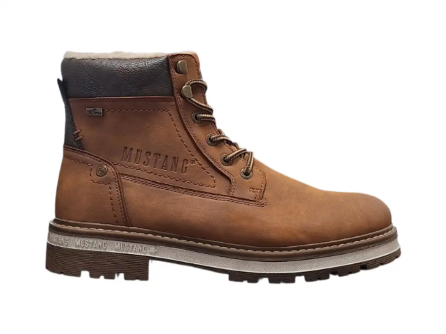 Kép Mustang 15M0091001 Férfi téli bokacsizma cognac