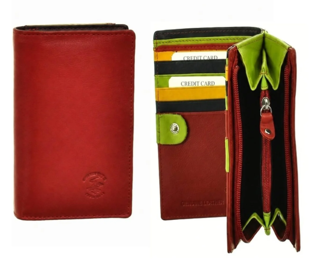 Kép Dámská peněženka BHPC Colorfull combi - červená BH-2968-02 červená