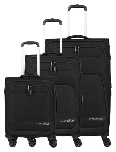 Kép Travelite Kick Off 4w S, M exp, L exp Black S: 37 l / M: 69/73 l / L: 110/117 L