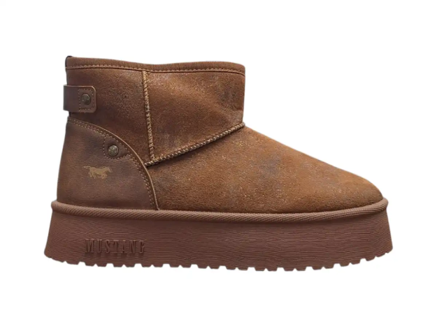 Kép Mustang 15M0202005 Női téli bokacsizma cognac