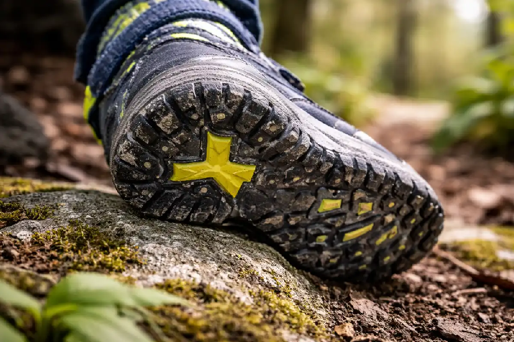 Gyermek túracipő csúszásgátló talpa