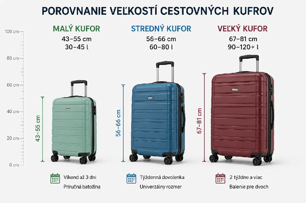 Utazóbőröndök méretének összehasonlítása – kis, közepes és nagy kerekes bőrönd
